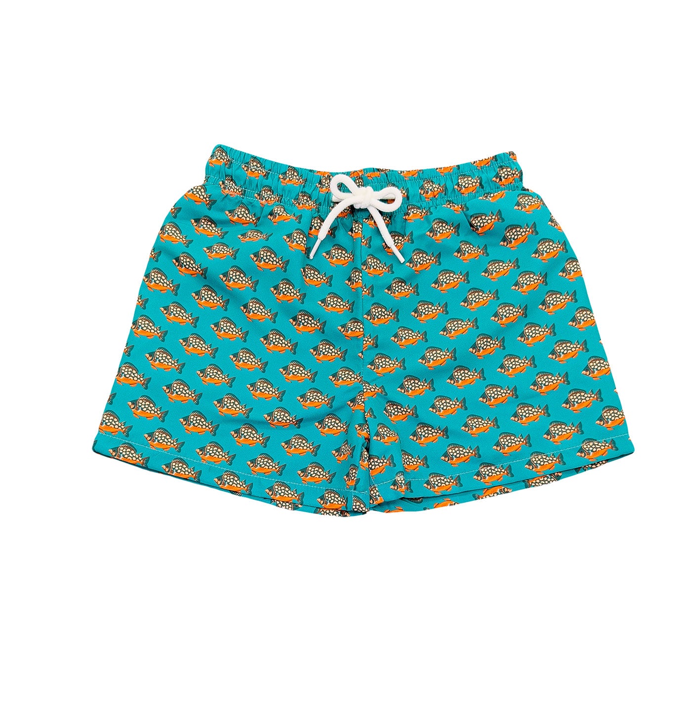 Saint Simons Swim Trunk Teal Tropical Fish