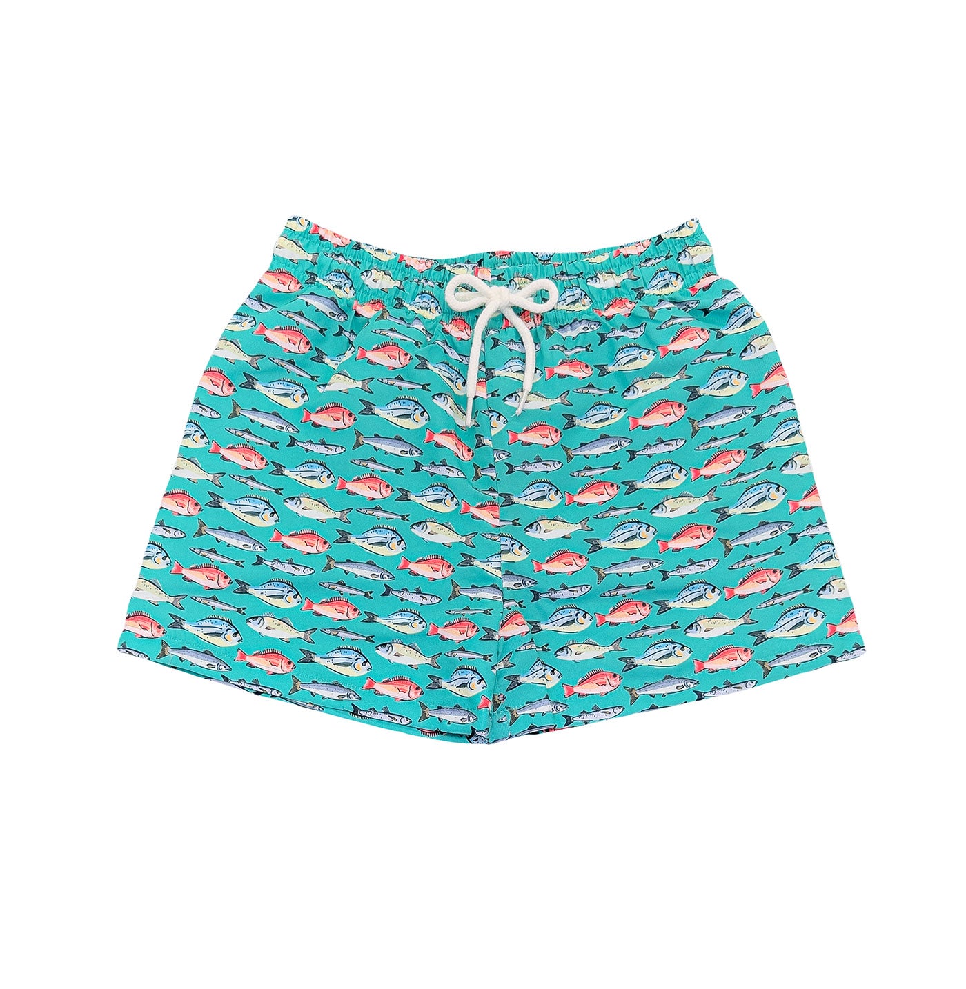 Saint Simons Swim Trunk Aqua Fish