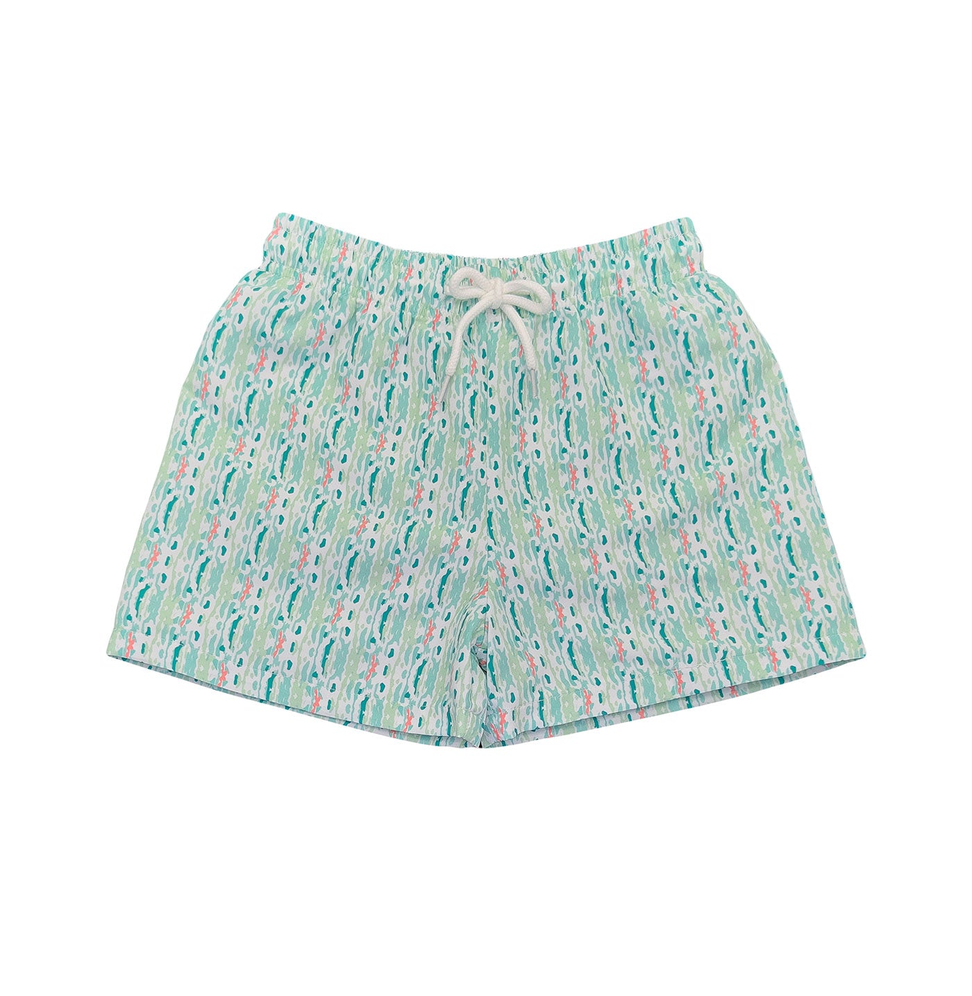 Saint Simons Swim Trunk White Ikat