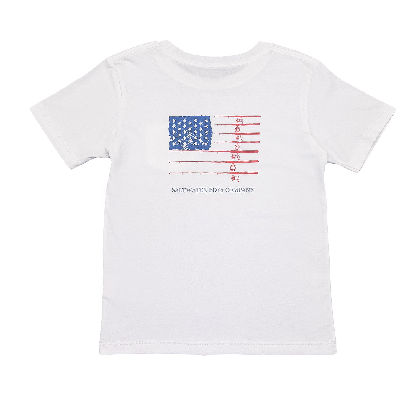Fishing Pole Flag T-Shirt - White