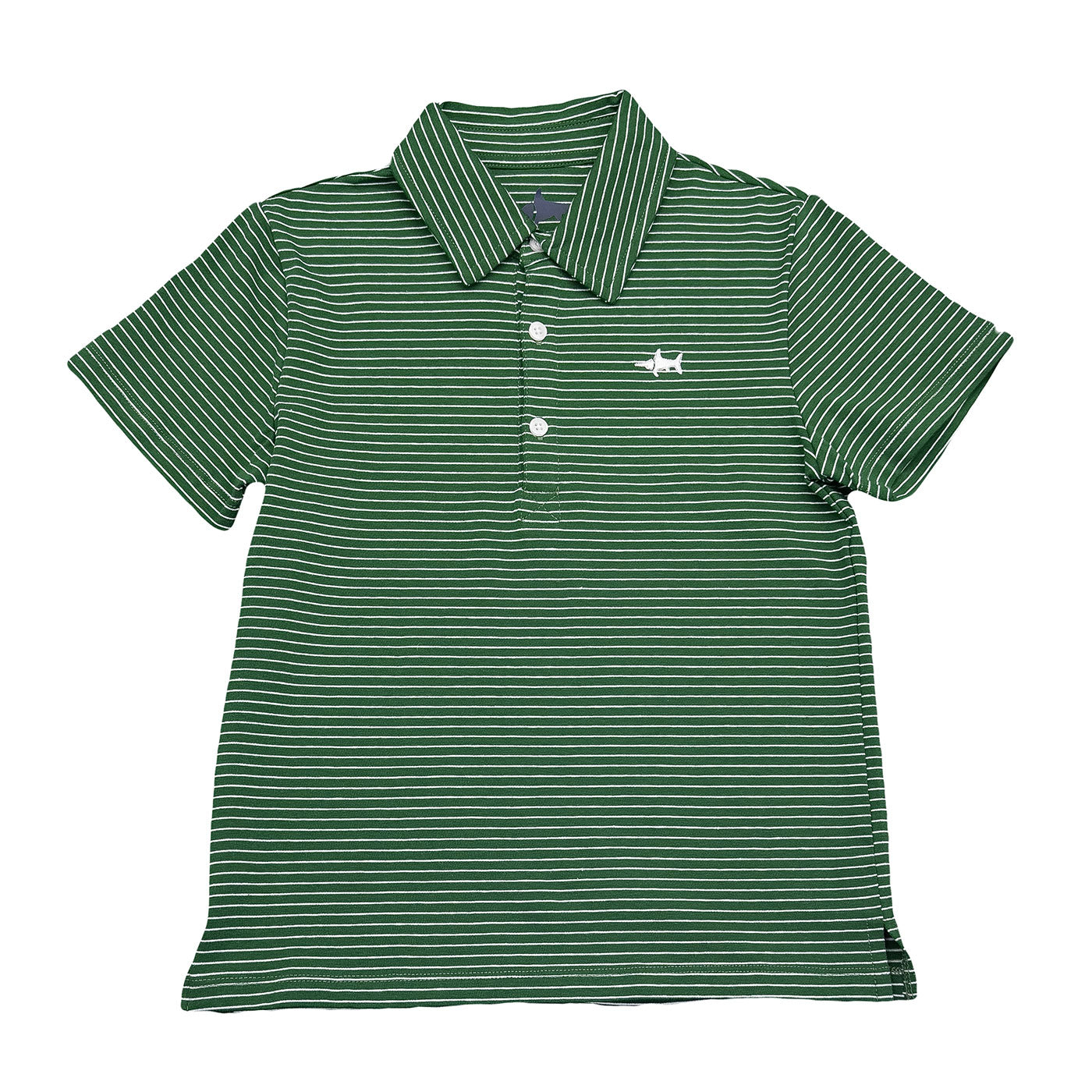 Banks Polo Green/White Stripe