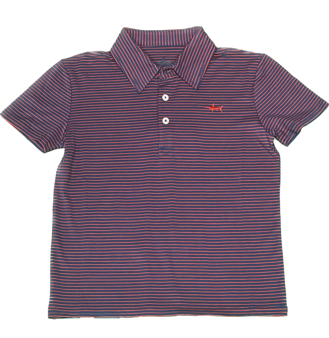 BANKS PERFORMANCE POLO NAVY/RED STRIPE