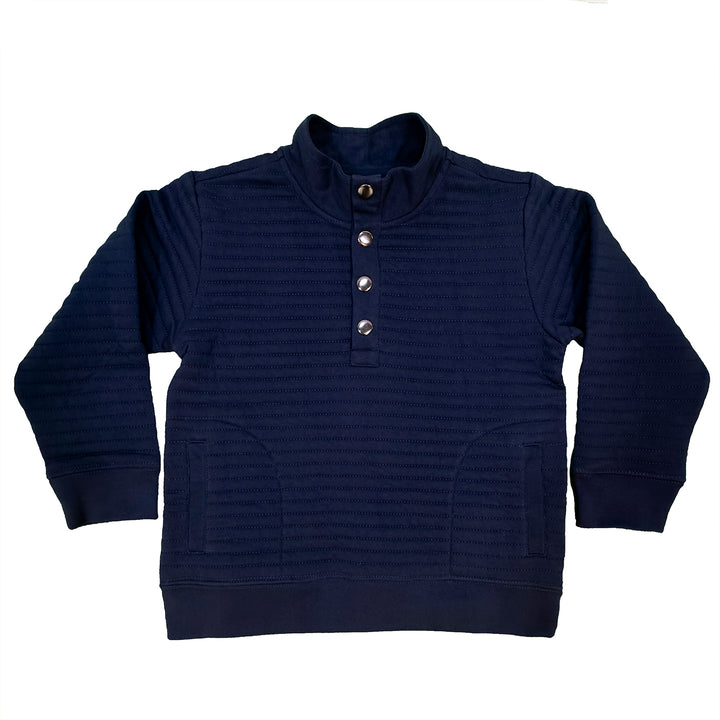 Lanier Quilted Pullover - Navy