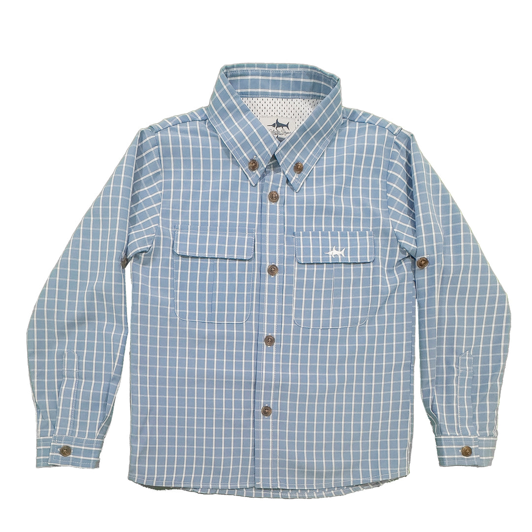 Flagler Fishing Shirt - Blue Plaid