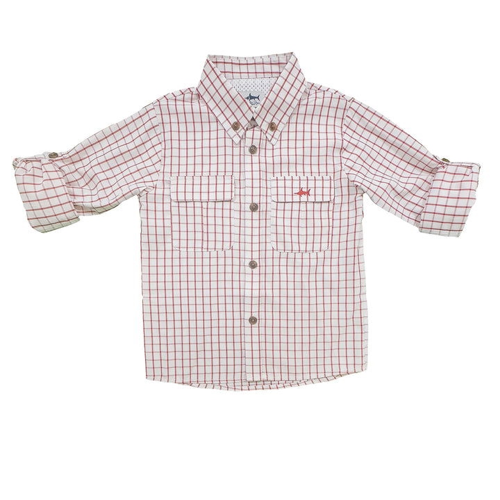 Flagler Fishing Shirt - Red Plaid