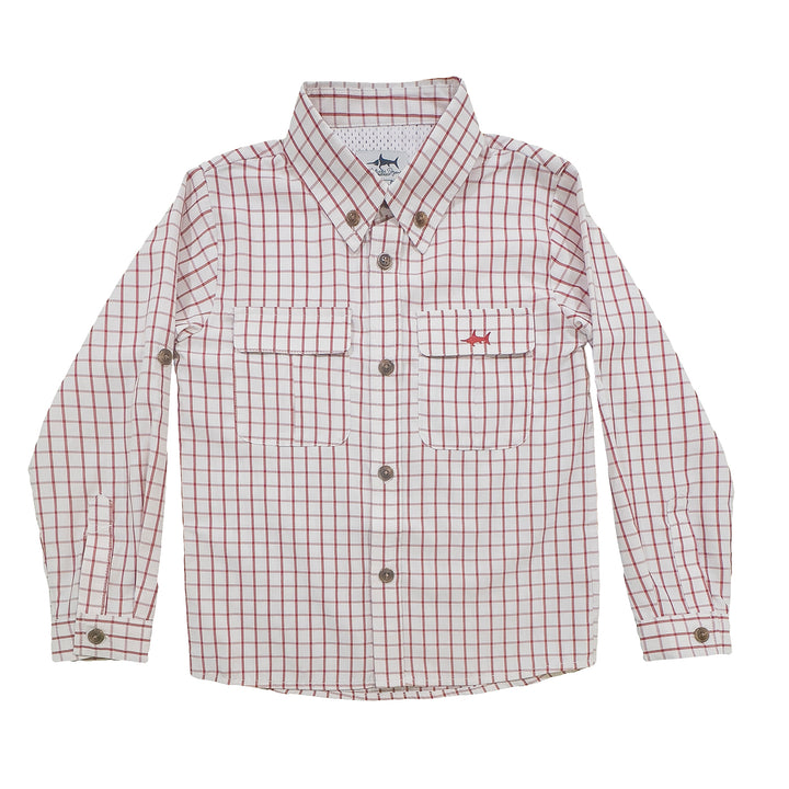 Flagler Fishing Shirt - Red Plaid