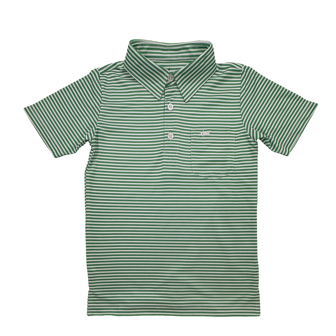 Inshore Performance Polo Green Stripe