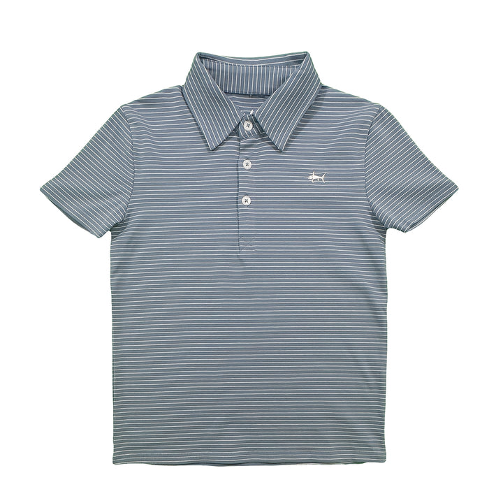 Banks Performance Polo - Blue/White Stripe