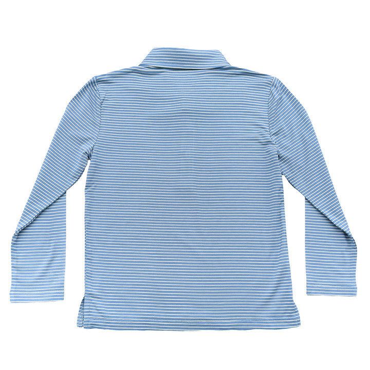 Banks Performance LS Polo Blue/White Stripe 