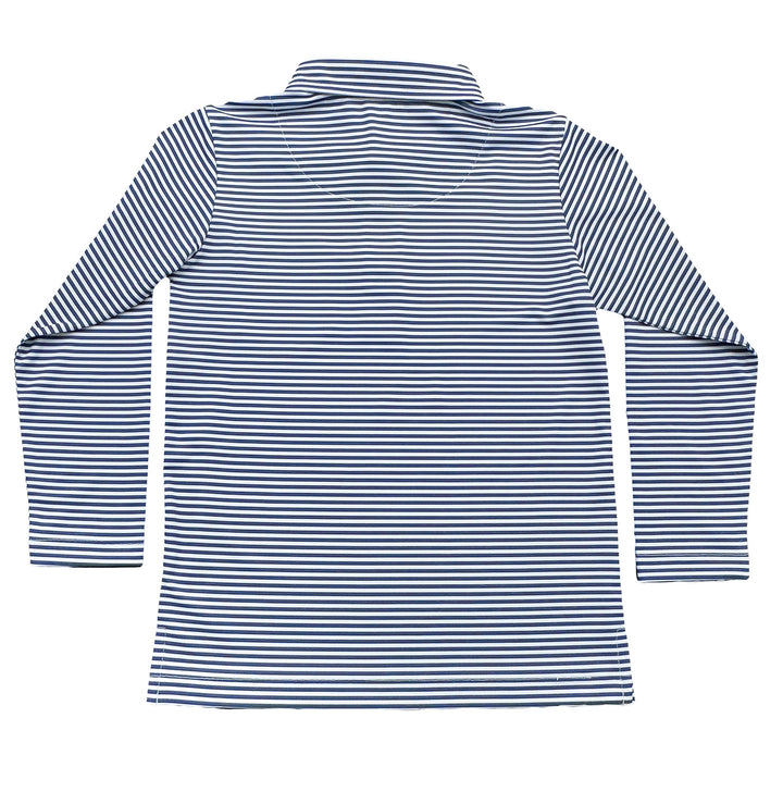 Inshore Performance Polo LS Navy Stripe  