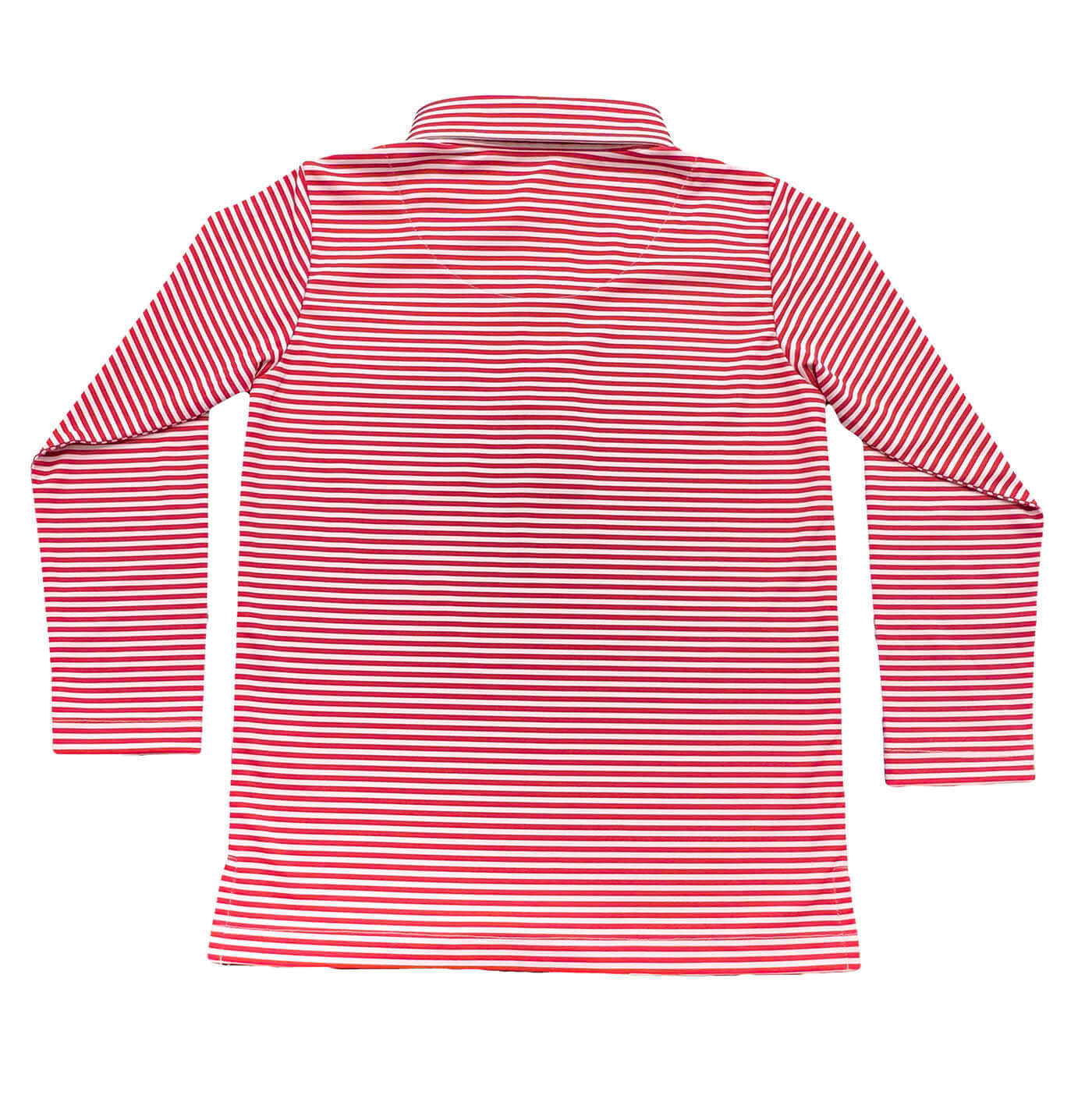 Inshore Boys Performance Polo LS Red Stripe 