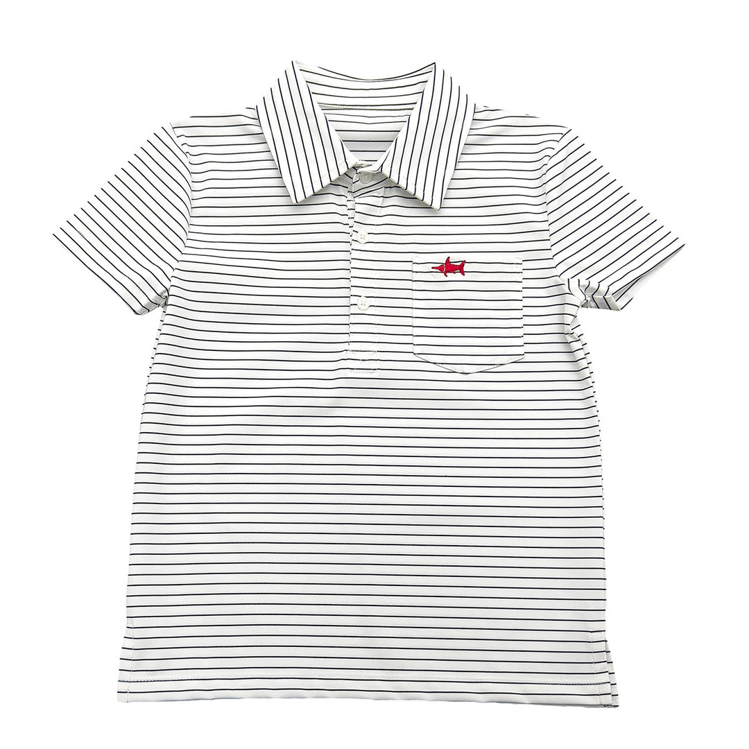 Marco Performance Polo White Stripe