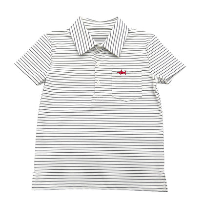 Marco Performance Polo White Stripe