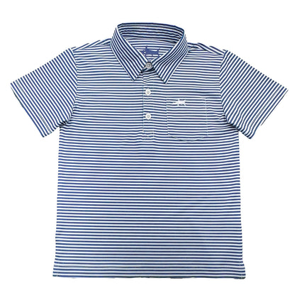 Inshore Performance Polo Navy Stripe 