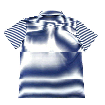 Inshore Performance Polo Navy Stripe 