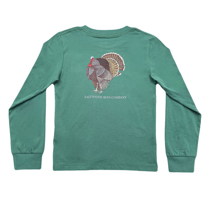 Turkey Graphic Tee LS Green