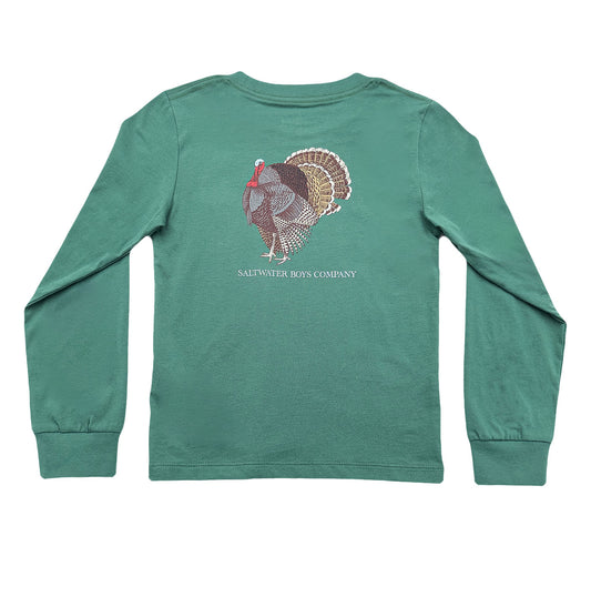 Turkey Graphic Tee LS Green