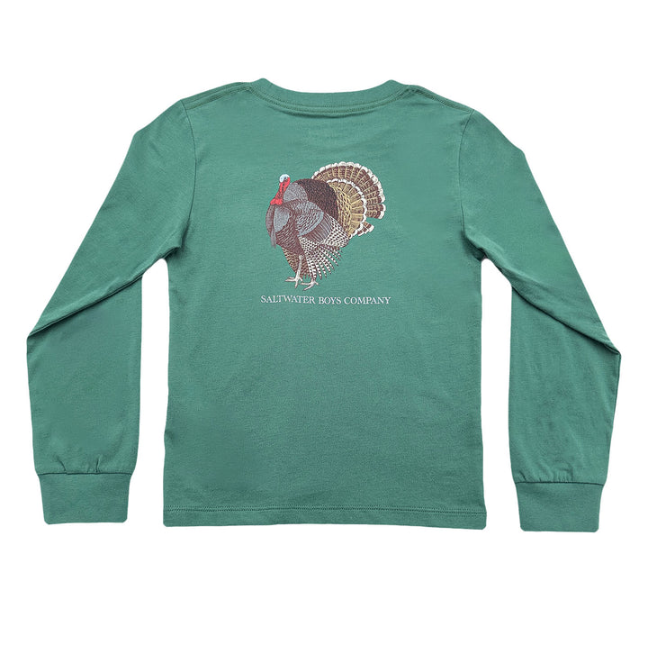 Turkey Graphic Tee LS Green