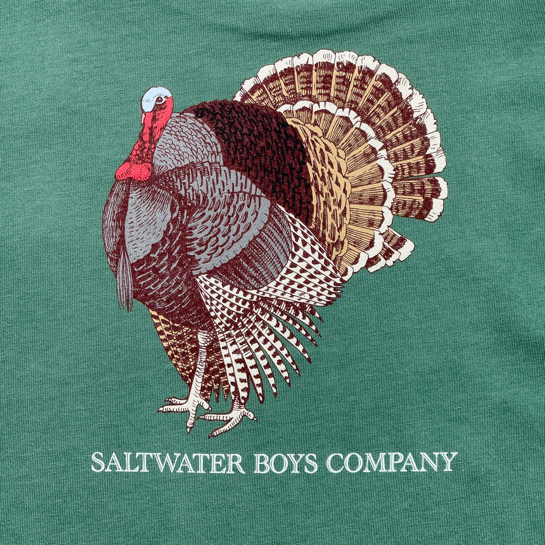 Turkey Graphic Tee LS Green