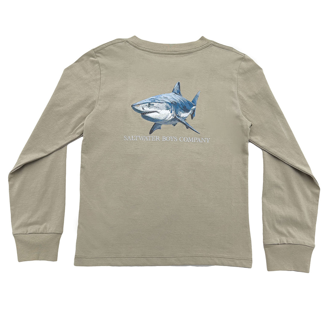 Great White Graphic Tee LS Taupe