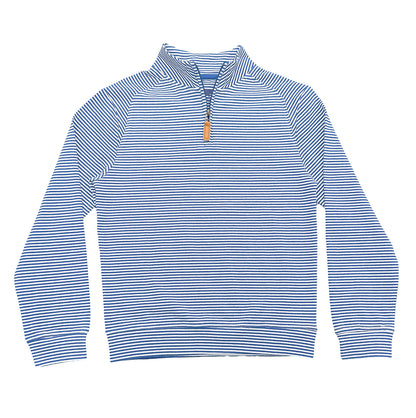 Collins Quarter Zip Blue Stripe