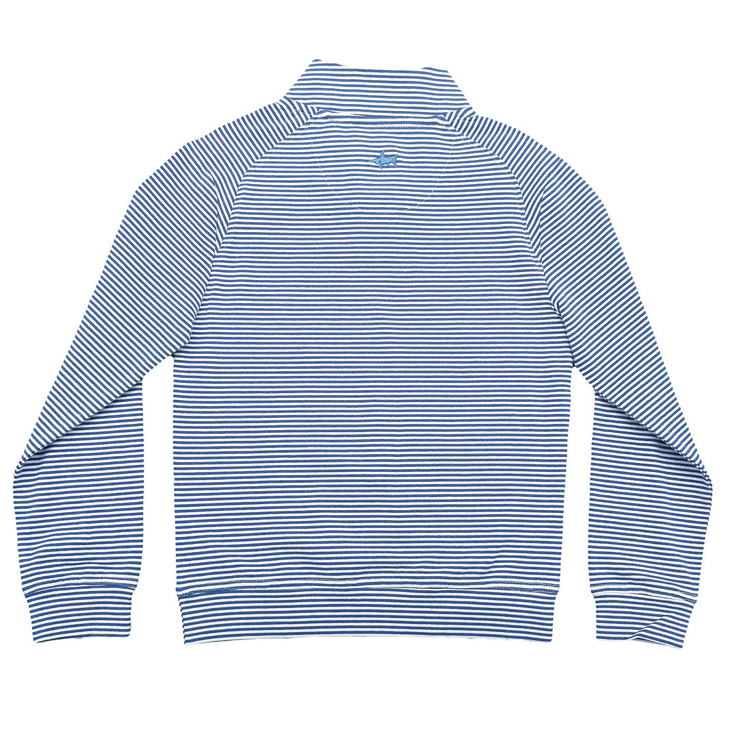 Collins Quarter Zip Blue Stripe