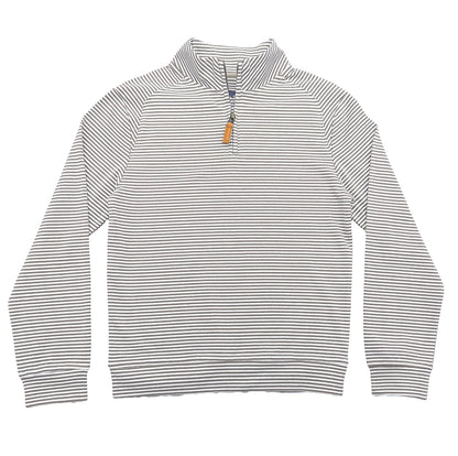 Collins Quarter Zip Khaki Stripe