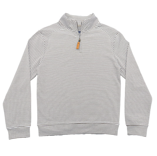 Collins Quarter Zip Khaki Stripe