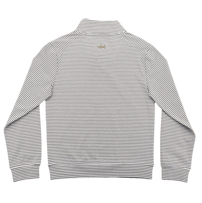 Collins Quarter Zip Khaki Stripe