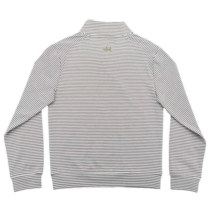 Collins Quarter Zip Khaki Stripe