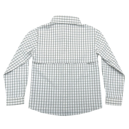 Flagler Fishing Shirt Olive & White Plaid