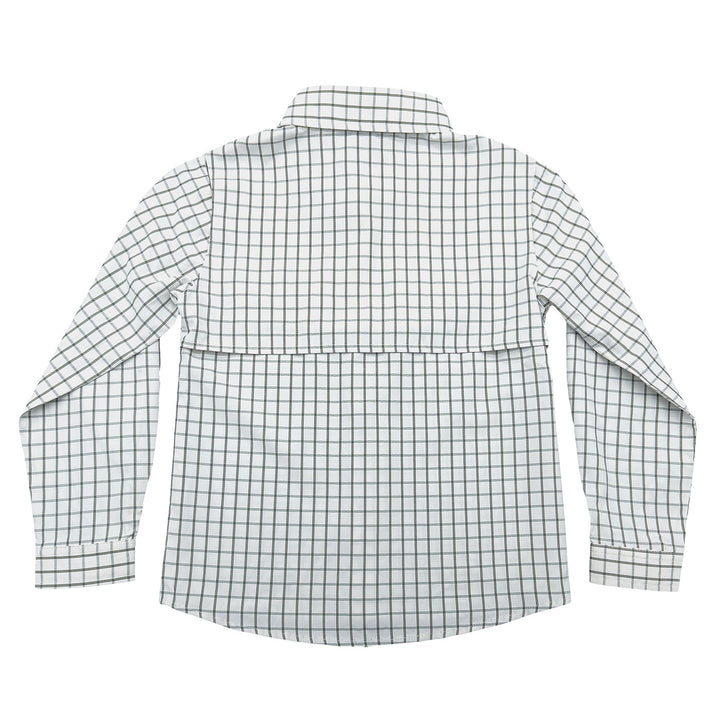 Flagler Fishing Shirt Olive & White Plaid