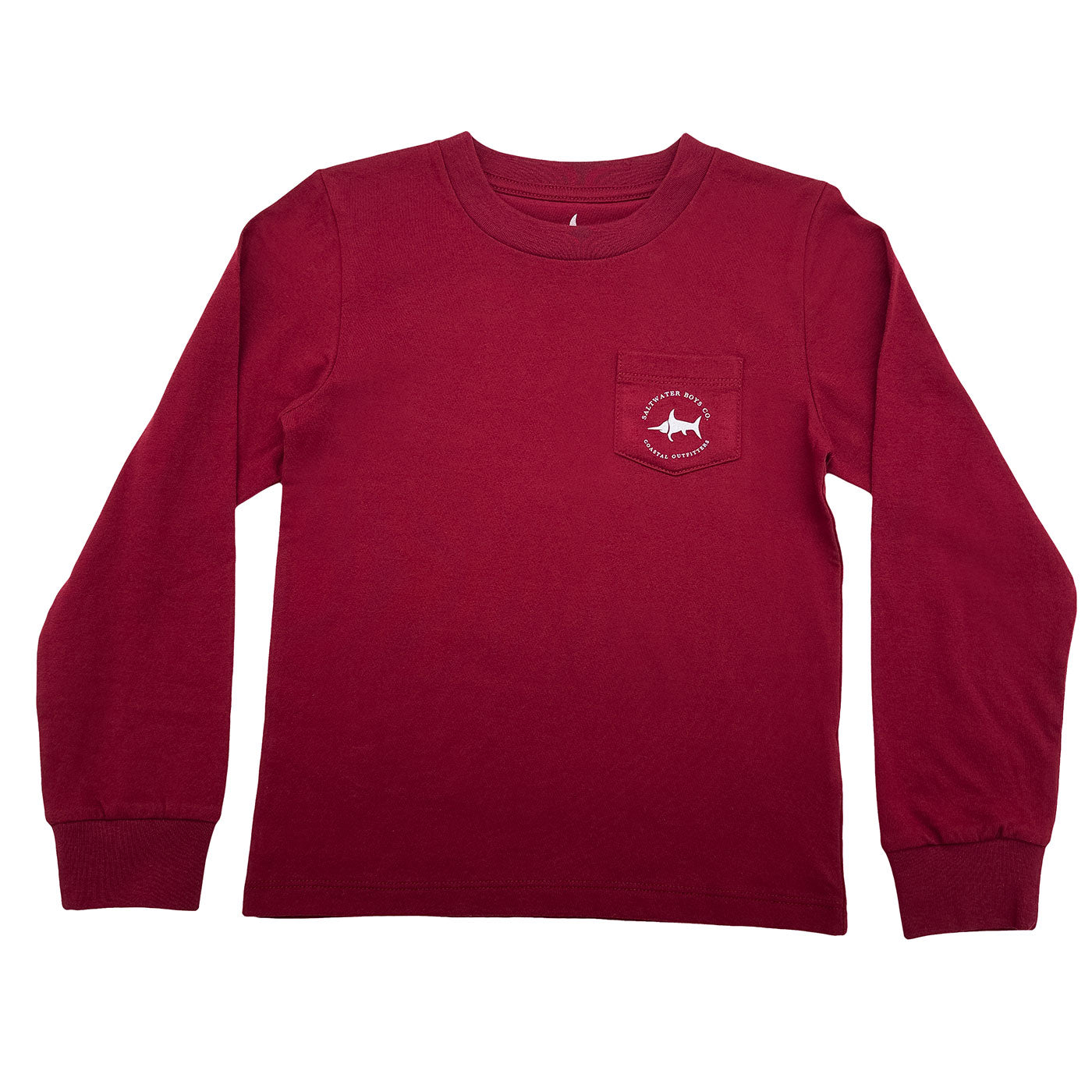 Harbor Boats Graphic Tee LS Maroon