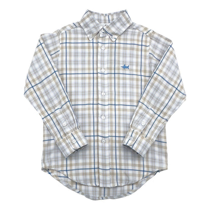 Carter Oxford Shirt Khaki/Blue Plaid