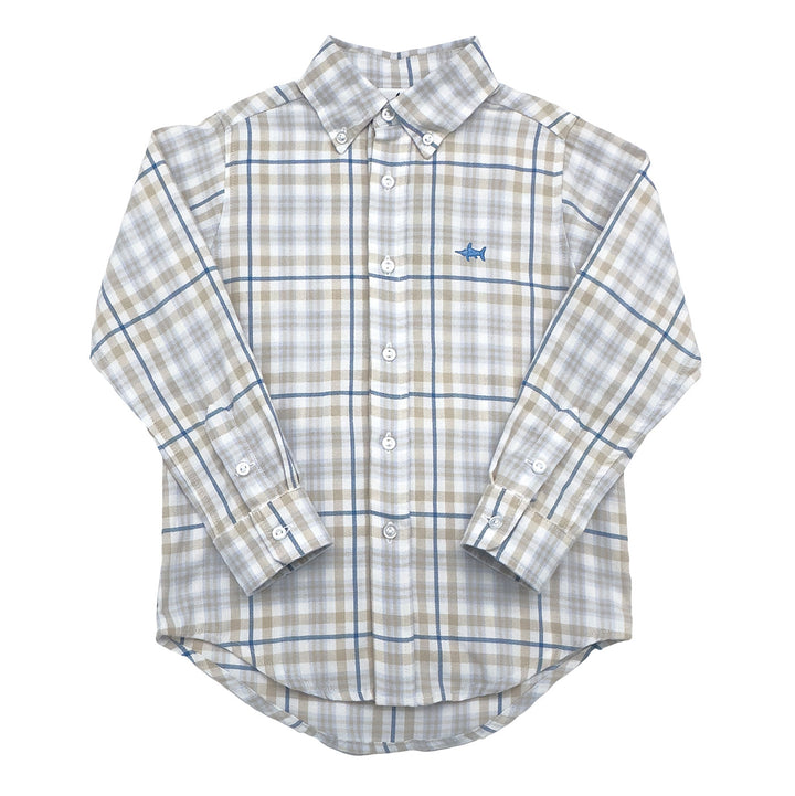 Carter Oxford Shirt Khaki/Blue Plaid