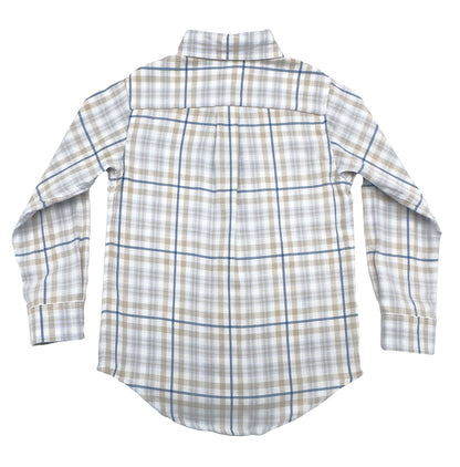 Carter Oxford Shirt Khaki/Blue Plaid