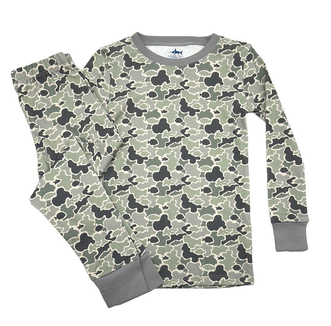 Jekyll Pima 2 Piece Pajamas Camo Fish