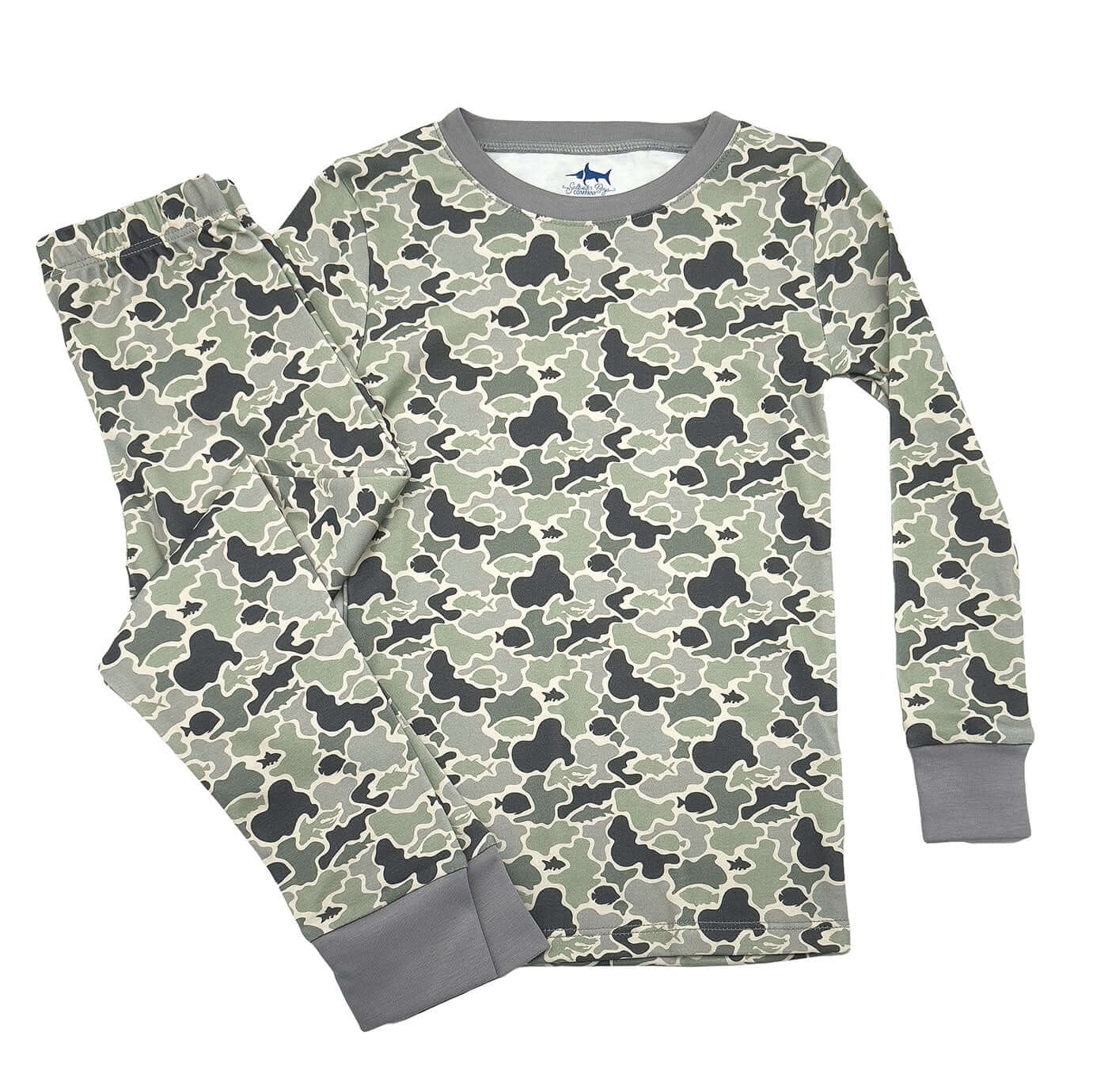 Jekyll Pima 2 Piece Boys Pajamas Camo Fish