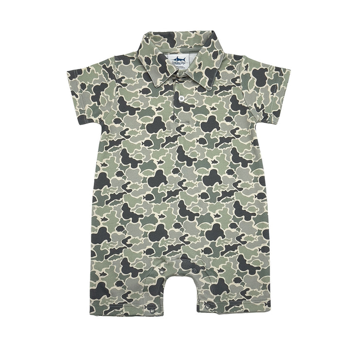 SBC Signature Pima Polo SS Romper Camo