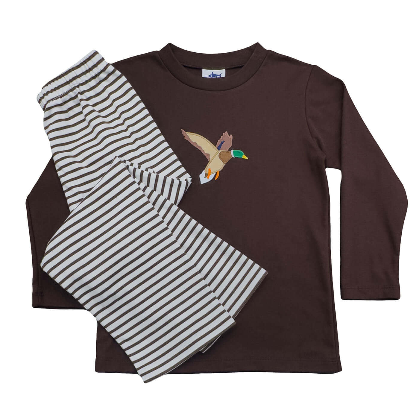 2 Piece Applique Boys Pant Set Mallards