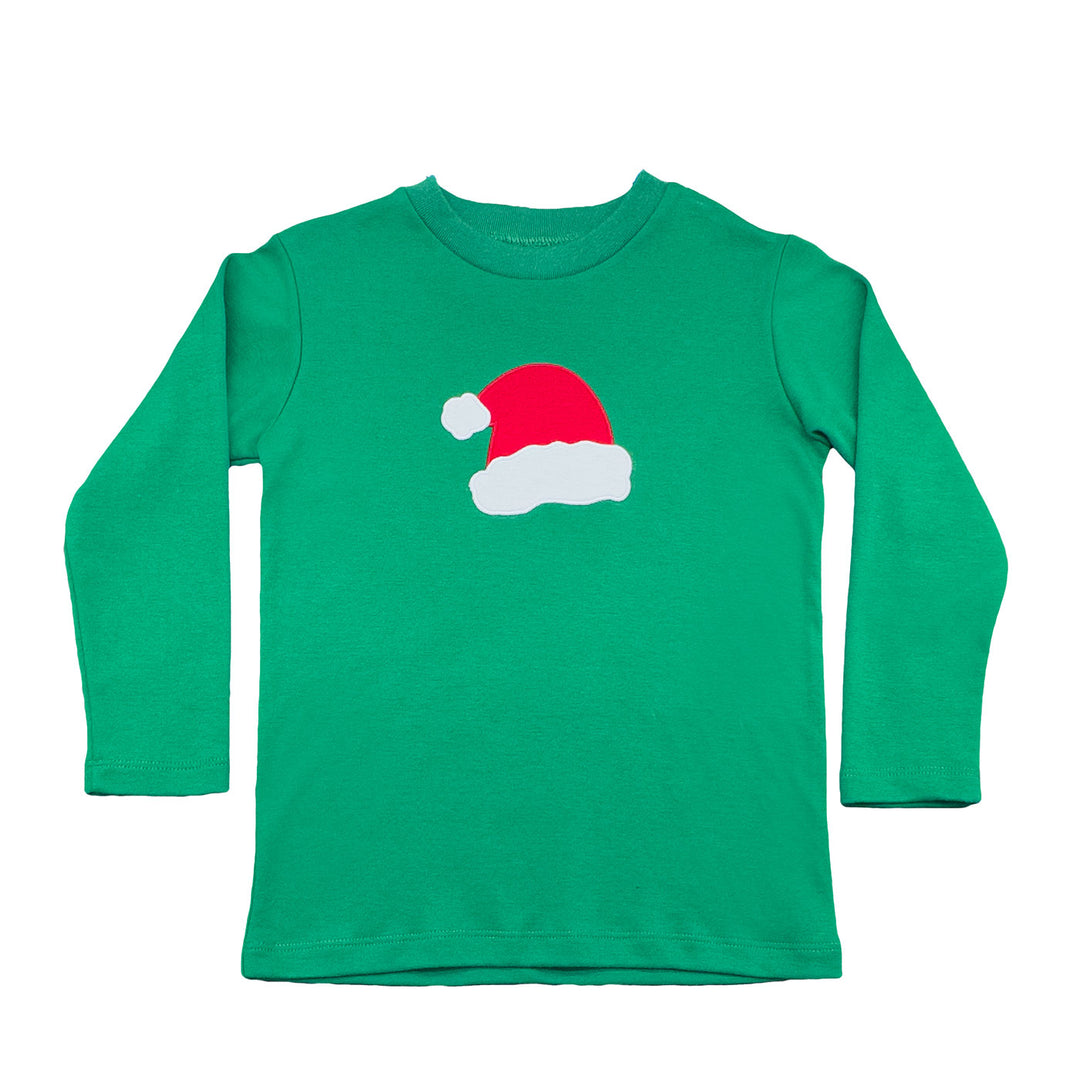 2 Piece Applique Pant Set Santa Hat 
