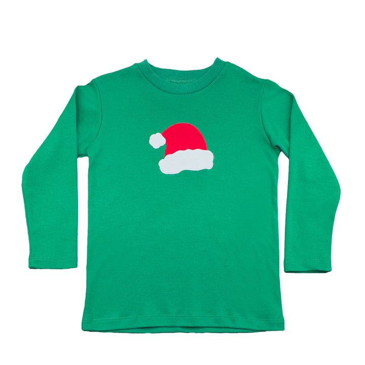 2 Piece Applique Pant Set Santa Hat 