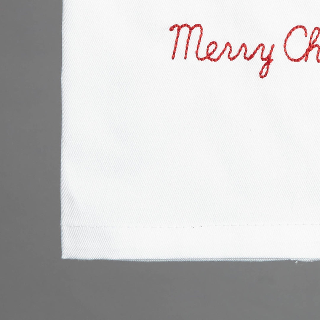 Blue Crab Christmas Tree Embroidered Kitchen Towel