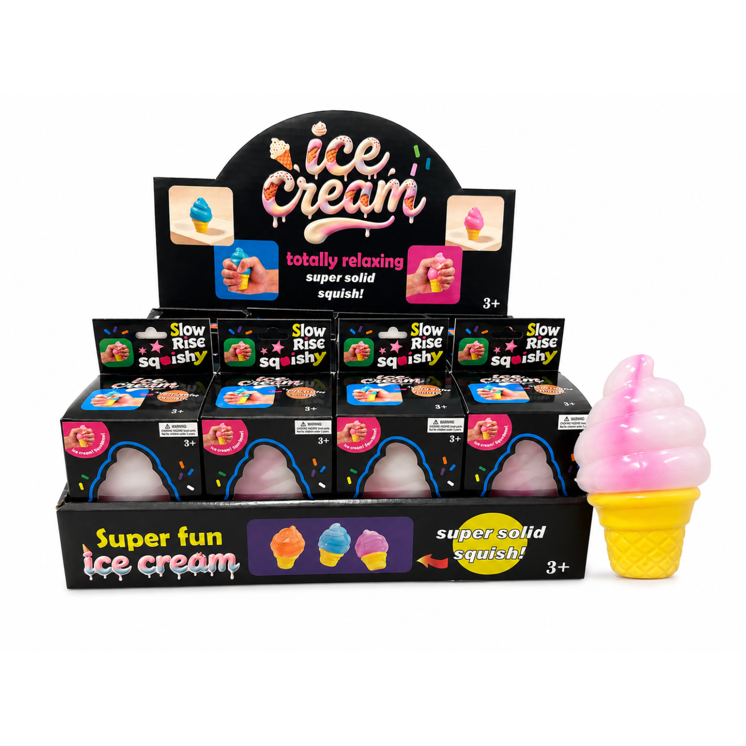Ice Cream Squishy Toy Display – 12 Piece PDQ MSND14