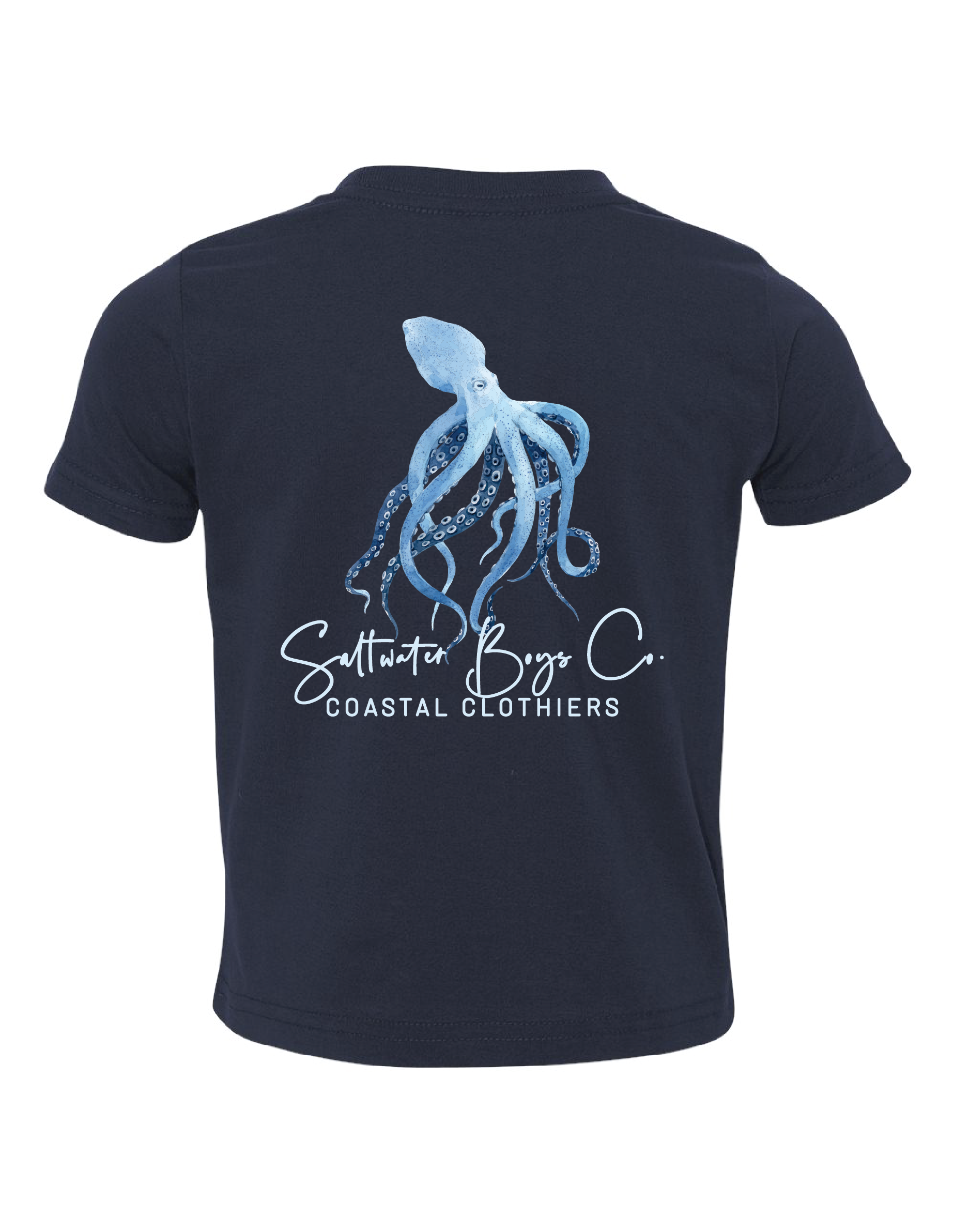Octopus Short Sleeve Graphic Pocket Tee Light Blue