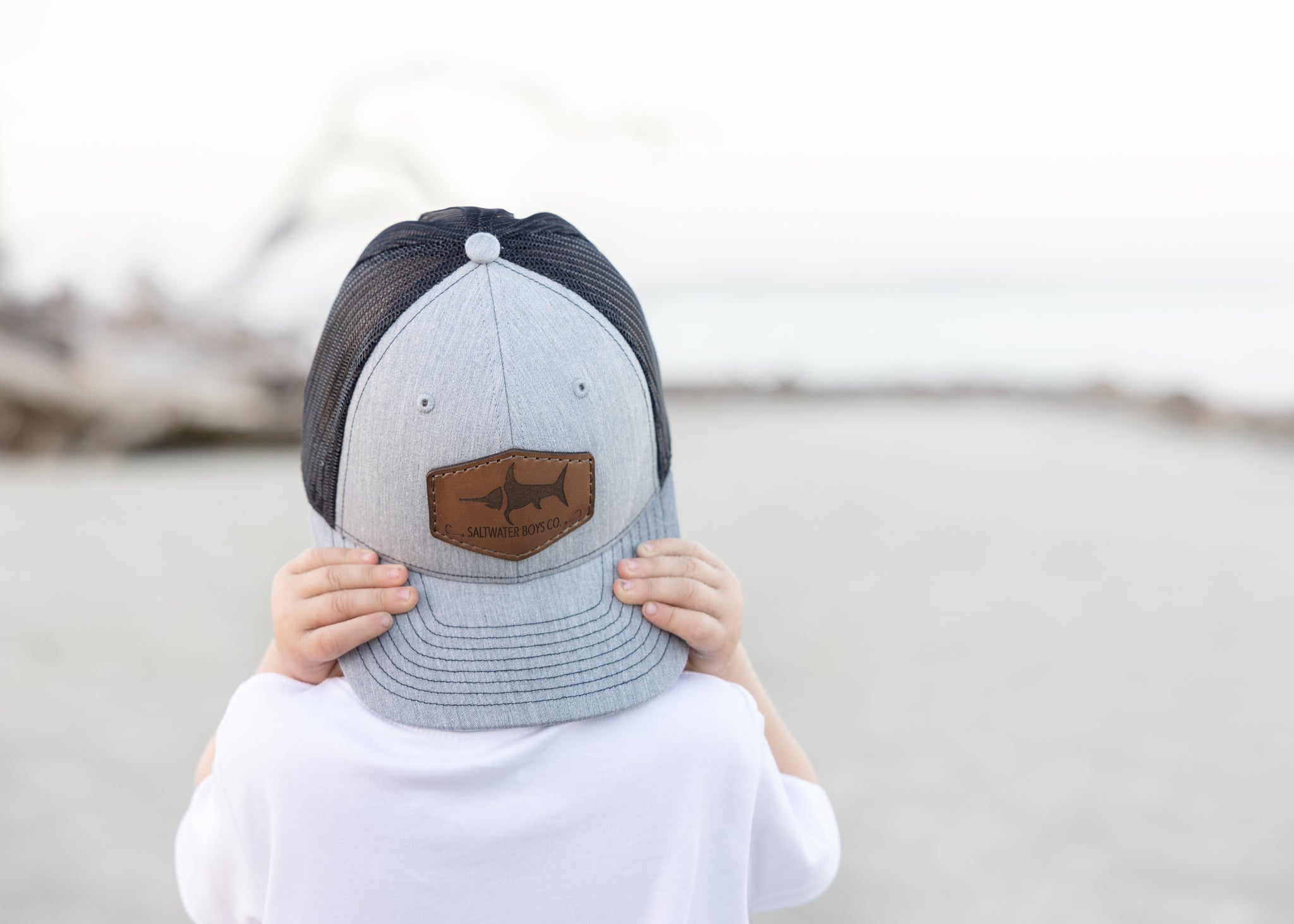 Saltwater Boys Co. Leather Logo Hat